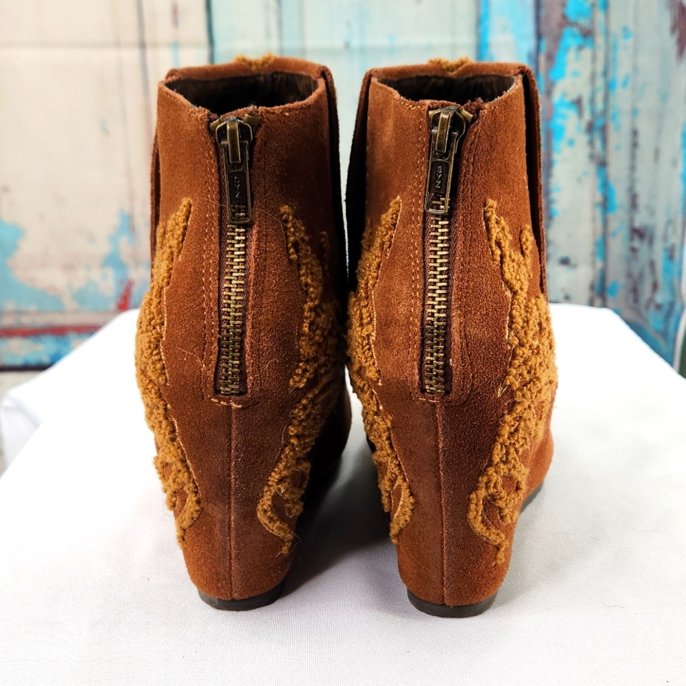 OTBT Ankle Boot Embroidered Ringold Wedge Heel - Picture 5 of 7